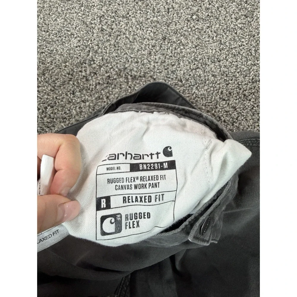 Carhartt Rugged Flex Relaxed Fit Pants Men's Size 38X30 Gray Workwear